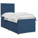Pat boxspring cu saltea albastru 90 x 190 cm Țesătură - WALTI WALTI