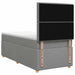 Pat boxspring cu saltea Gri deschis 90 x 200 cm Țesătură - WALTI WALTI