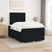 Pat boxspring cu saltea Negru 120 x 200 cm Țesătură - WALTI WALTI