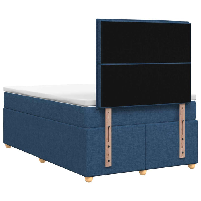 Pat boxspring cu saltea albastru 120 x 190 cm Țesătură - WALTI WALTI