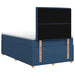Pat boxspring cu saltea albastru 120 x 190 cm Țesătură - WALTI WALTI
