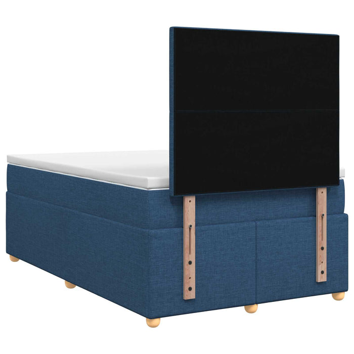 Pat boxspring cu saltea albastru 120 x 190 cm Țesătură - WALTI WALTI