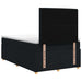 Pat boxspring cu saltea Negru 120 x 200 cm Țesătură - WALTI WALTI