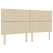 Pat boxspring cu saltea cu benzi LED Crem 200 x 200 cm Țesătură - WALTI WALTI