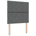 Pat cu arcuri LED și saltea Gri închis 90 x 190 cm Țesătură - WALTI WALTI