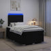 Pat cu arcuri LED și saltea Negru 120 x 200 cm Țesătură - WALTI WALTI