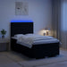 Pat cu arcuri LED și saltea Negru 120 x 190 cm Țesătură - WALTI WALTI