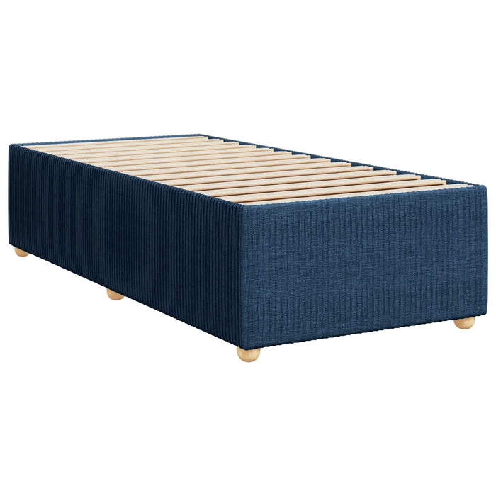 Pat cu arcuri LED și saltea albastru 80 x 200 cm Țesătură WALTI