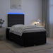 Pat cu arcuri LED și saltea Negru 120 x 190 cm Țesătură - WALTI WALTI