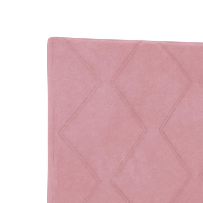 Pat cu arcuri LED și saltea Roz 180 x 200 cm Catifea WALTI