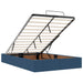 Pat ottoman cu saltea albastru 120 x 190 cm Țesătură - WALTI WALTI
