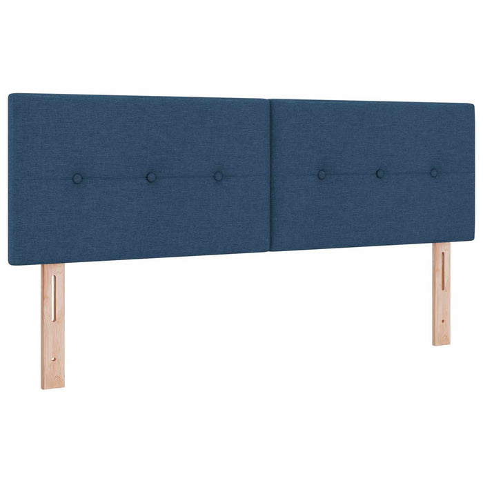 Pat ottoman cu saltea albastru 140 x 190 cm Țesătură WALTI