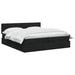 Pat ottoman cu saltea cu headboard Negru 200 x 200 cm Țesătură - WALTI WALTI