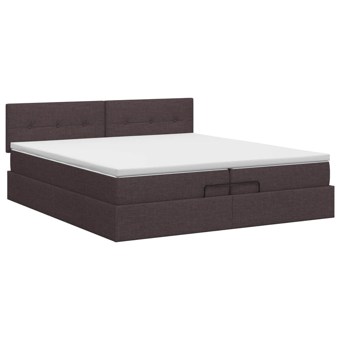 Pat ottoman cu saltea Maro închis 200 x 200 cm Țesătură - WALTI WALTI