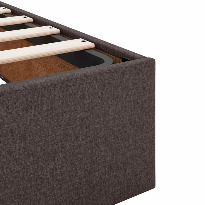 Pat ottoman cu saltea Maro închis 200 x 200 cm Țesătură WALTI