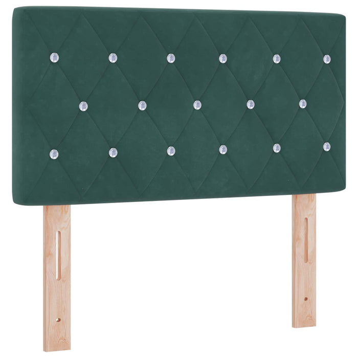 Pat ottoman cu saltea Verde închis 80 x 200 cm Catifea WALTI