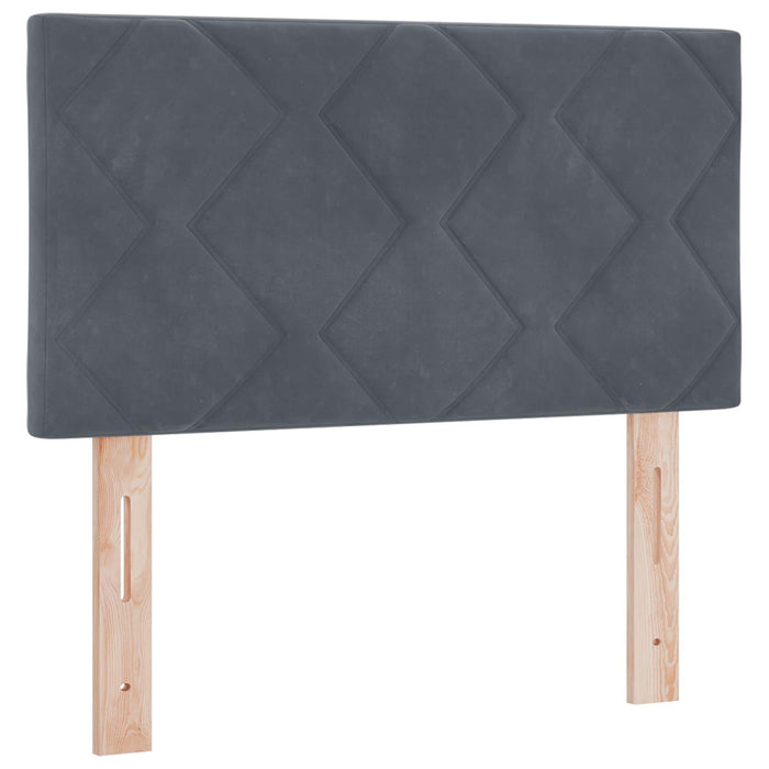 Pat ottoman cu saltea Gri închis 80 x 200 cm Catifea WALTI