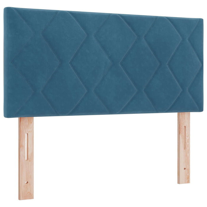 Pat ottoman cu saltea Albastru închis 120 x 200 cm Catifea WALTI
