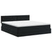 Pat ottoman cu saltea cu headboard Negru 160 x 200 cm Catifea - WALTI WALTI