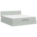 Pat ottoman cu saltea Gri deschis 200 x 200 cm Catifea - WALTI WALTI
