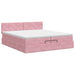 Pat ottoman cu saltea cu headboard Roz 200 x 200 cm Catifea - WALTI WALTI