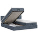 Pat ottoman cu saltea cu headboard 2 pcs Gri închis Catifea - WALTI WALTI