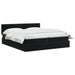 Pat ottoman cu saltea cu headboard 2 buc. Negru Catifea - WALTI WALTI