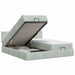 Pat ottoman cu saltea cu headboard 2 buc. Gri deschis Catifea - WALTI WALTI