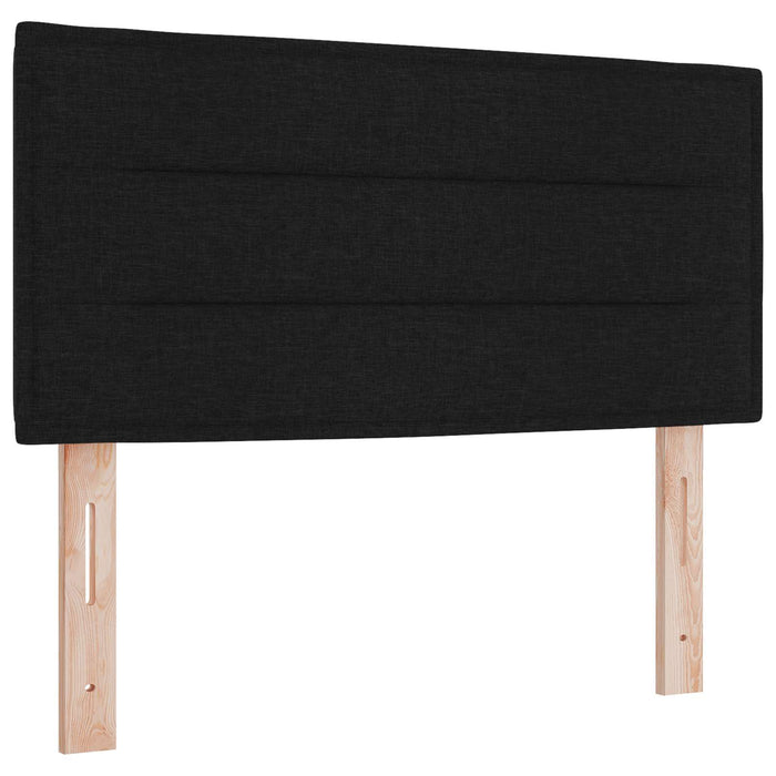 Pat Ottoman cu Saltea și LED Negru 90 x 200 cm Țesătură WALTI