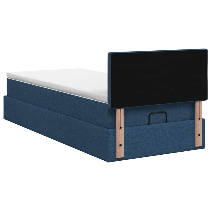 Pat Ottoman cu Saltea și LED albastru 100 x 200 cm Țesătură WALTI