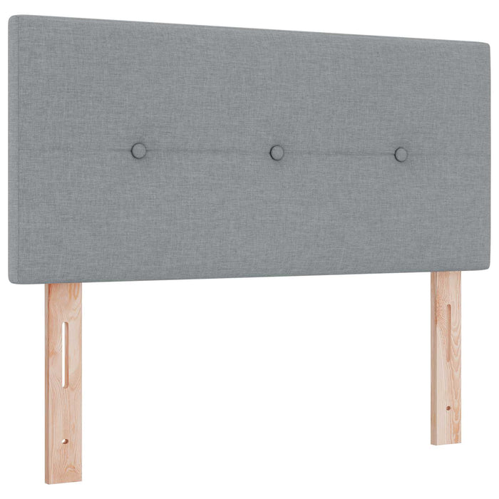 Pat Ottoman cu Saltea și LED Gri deschis 120 x 190 cm Țesătură WALTI