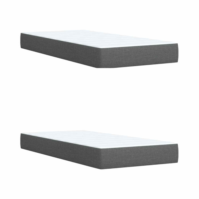 Pat Ottoman cu Saltea și LED Gri închis 200 x 200 cm Țesătură - WALTI WALTI