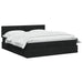 Pat Ottoman cu Saltea și LED Negru 160 x 200 cm Țesătură - WALTI WALTI
