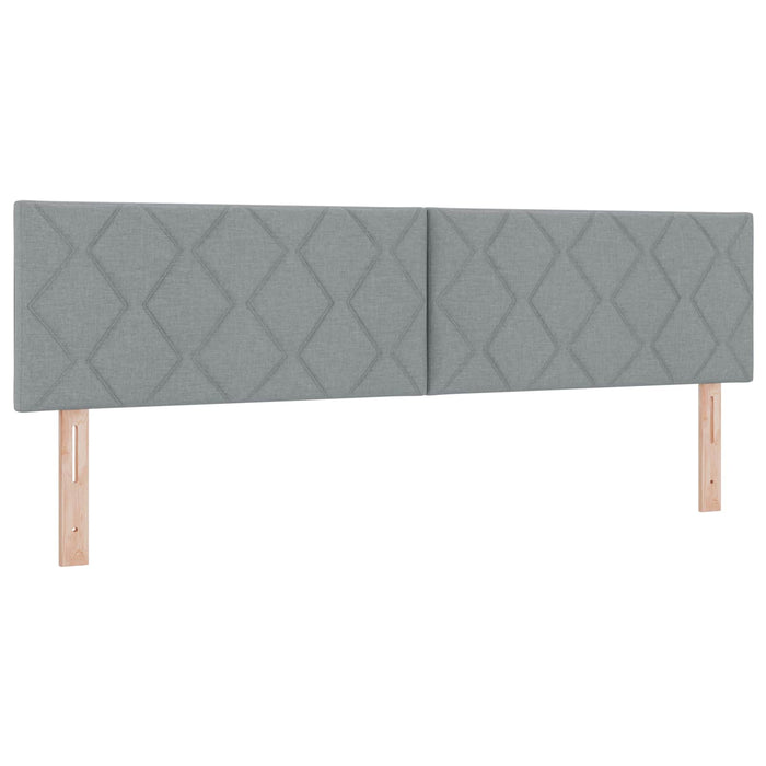 Pat Ottoman cu Saltea și LED Gri deschis 180 x 200 cm Țesătură - WALTI WALTI