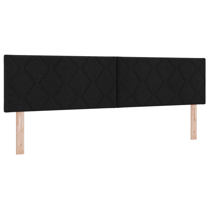 Pat Ottoman cu Saltea și LED Negru 180 x 200 cm Țesătură - WALTI WALTI