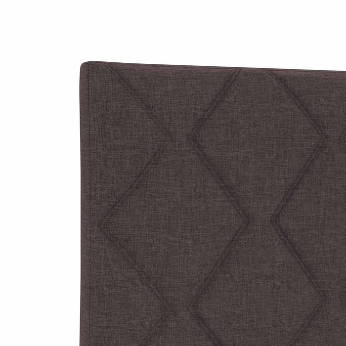 Pat Ottoman cu Saltea și LED Maro închis 200 x 200 cm Țesătură WALTI