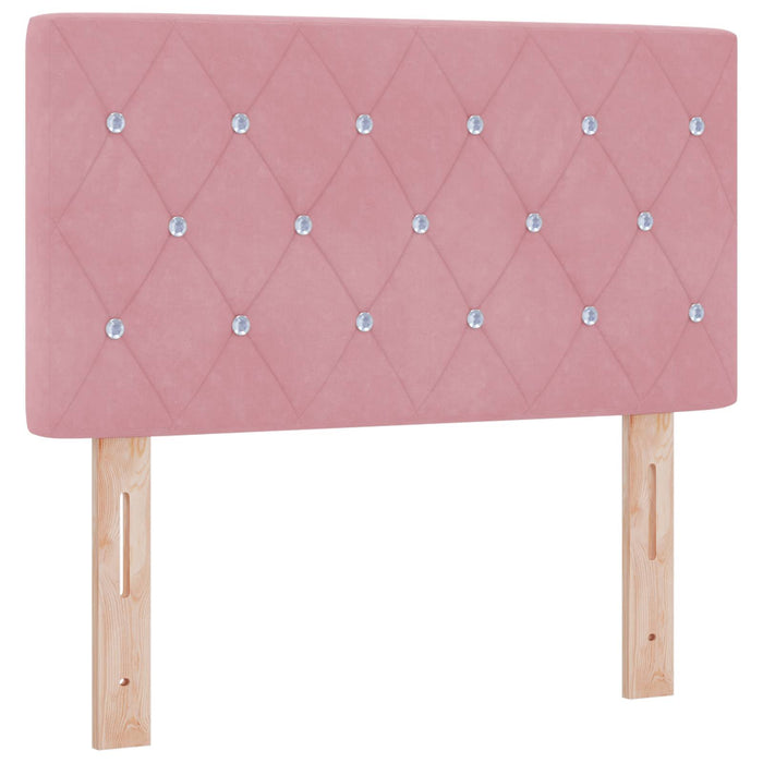 Pat Ottoman cu Saltea și LED Roz 120 x 190 cm Catifea - WALTI WALTI
