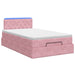 Pat Ottoman cu Saltea și LED Roz 120 x 190 cm Catifea - WALTI WALTI