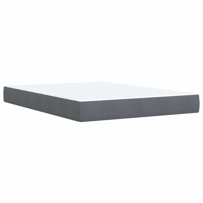 Pat Ottoman cu Saltea și LED Gri închis 140 x 190 cm Catifea WALTI