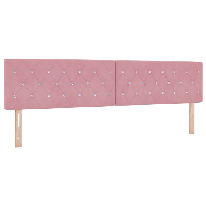 Pat Ottoman cu Saltea și LED Roz 200 x 200 cm Catifea WALTI