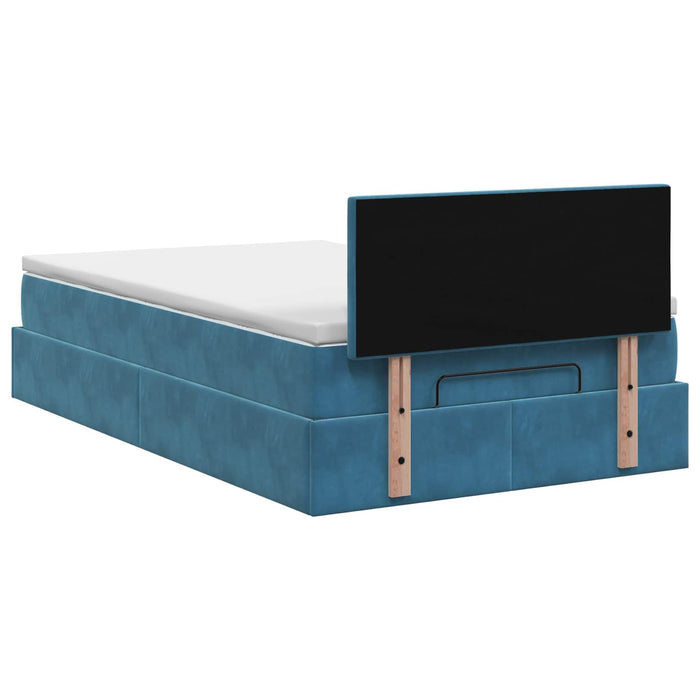 Pat Ottoman cu Saltea și LED Albastru închis 120 x 190 cm WALTI