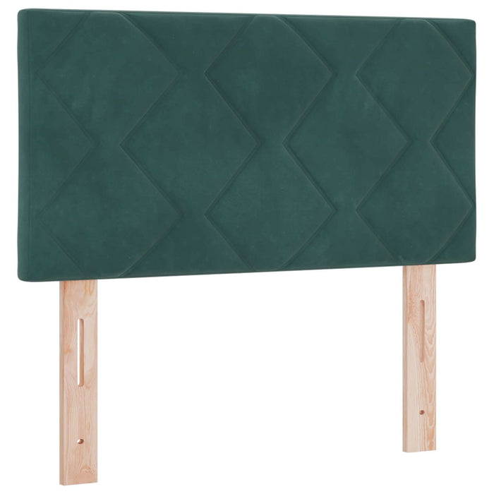 Pat Ottoman cu Saltea și LED Verde închis 80 x 200 cm Catifea WALTI