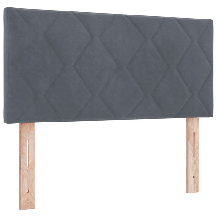 Pat Ottoman cu Saltea și LED Gri închis 100 x 200 cm Catifea WALTI