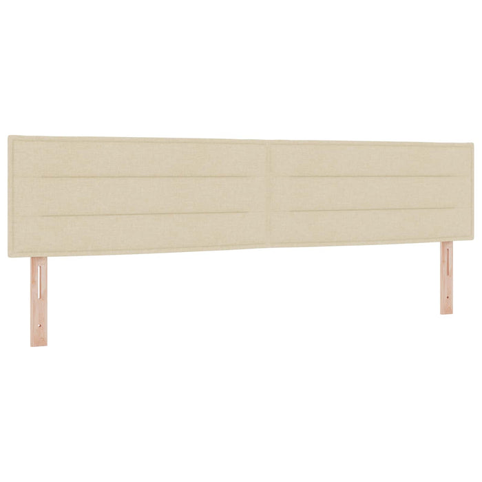 Pat Ottoman cu Saltea și LED Crem 200 x 200 cm Țesătură WALTI