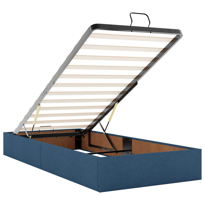 Pat Ottoman cu Saltea și LED albastru 160 x 200 cm Țesătură WALTI