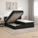 Pat ottoman cu saltea cu headboard 2 buc. Negru Țesătură - WALTI WALTI