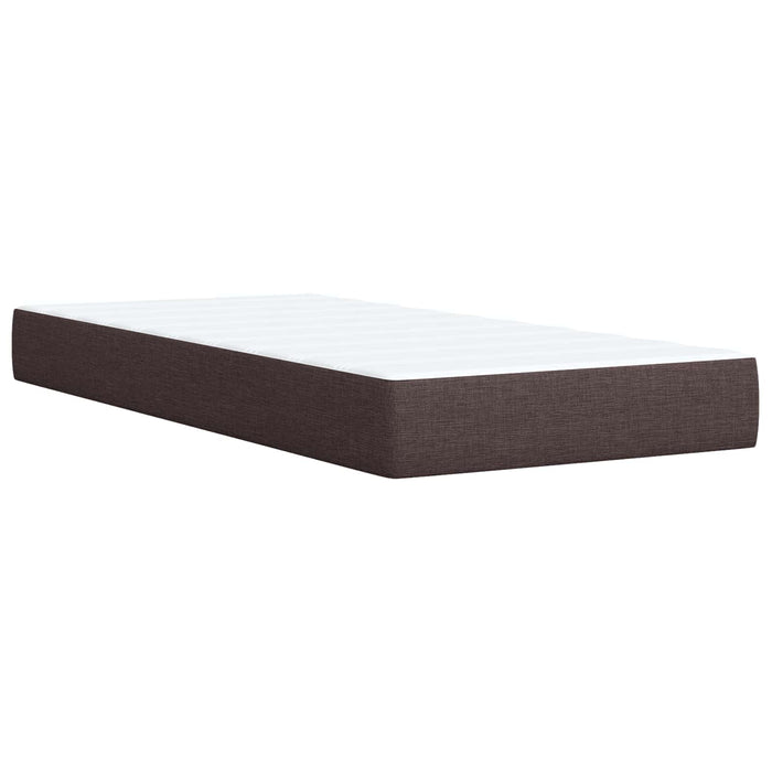 Pat Ottoman cu Saltea și LED Maro închis 200 x 200 cm Țesătură WALTI