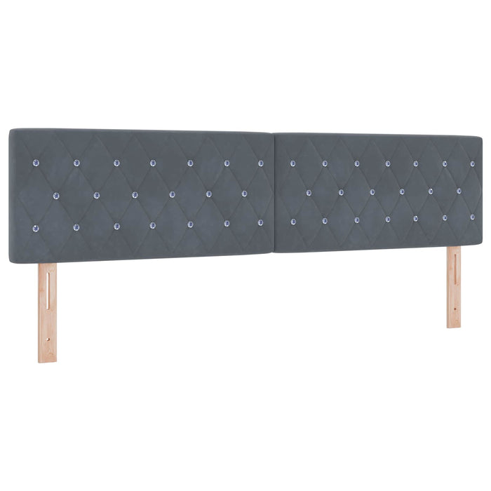 Pat Ottoman cu Saltea și LED Gri închis 180 x 200 cm Catifea - WALTI WALTI