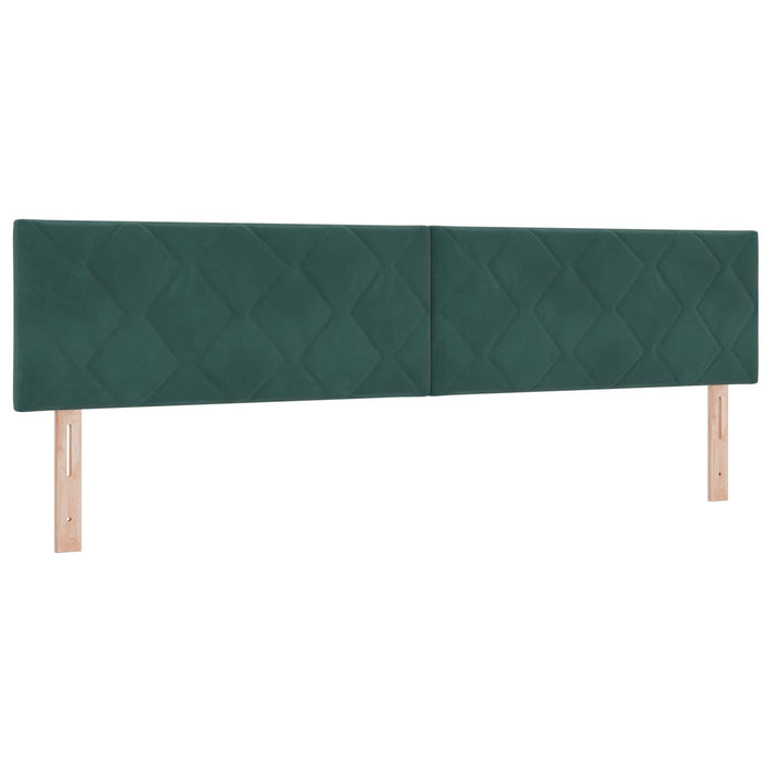 Pat Ottoman cu Saltea și LED Verde închis 200 x 200 cm Catifea WALTI