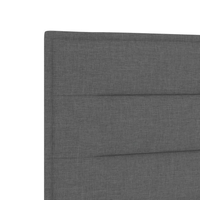 Pat ottoman cu saltea Gri închis 100 x 200 cm Țesătură WALTI